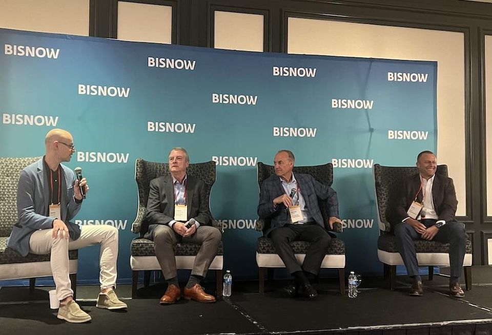 Legacy Investing’s Daniel English, MCB Real Estate’s Chuck McMahon, Peterson Cos.’ Taylor Chess and ARCO Design/Build’s Drew Enstice Sept. 26 at Bisnow’s Mid-Atlantic Industrial Summit.