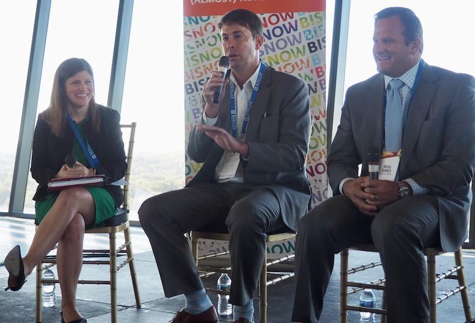 Walsh Colucci's Sara Mariska, MRP Realty's John Begert and Foulger-Pratt's Bring Bunker
