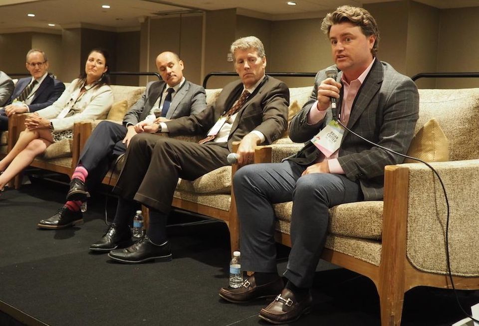 Brookfield's Dave Bevirt, ESA's Ana Molina, OTJ Architects' Roger Sola-Sole, Arent Fox's Sean Glynn and JBG Smith's Brian Cotter