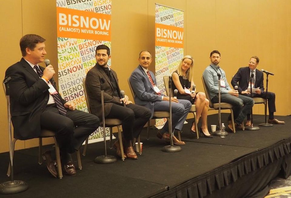 EagleBank's Ryan Riel, MetLife Real Estate's Anthony Balestrieri, Kettler's Asheel Shah, Greenworks Lending's Jessica Bailey, Fundrise's Ben Miller and CohnReznick's David Kessler