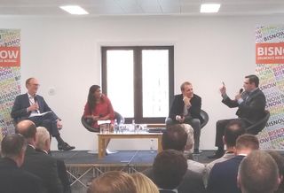 Richard Beckingsale, moderator, with panalists Corinne Stevens, James Aumonier and Gavin Fraser
btr event birmingham sept 11 2019