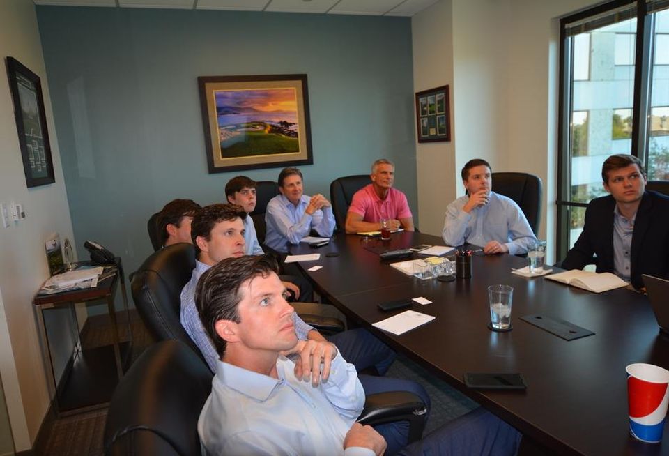 Rowan members at a meeting