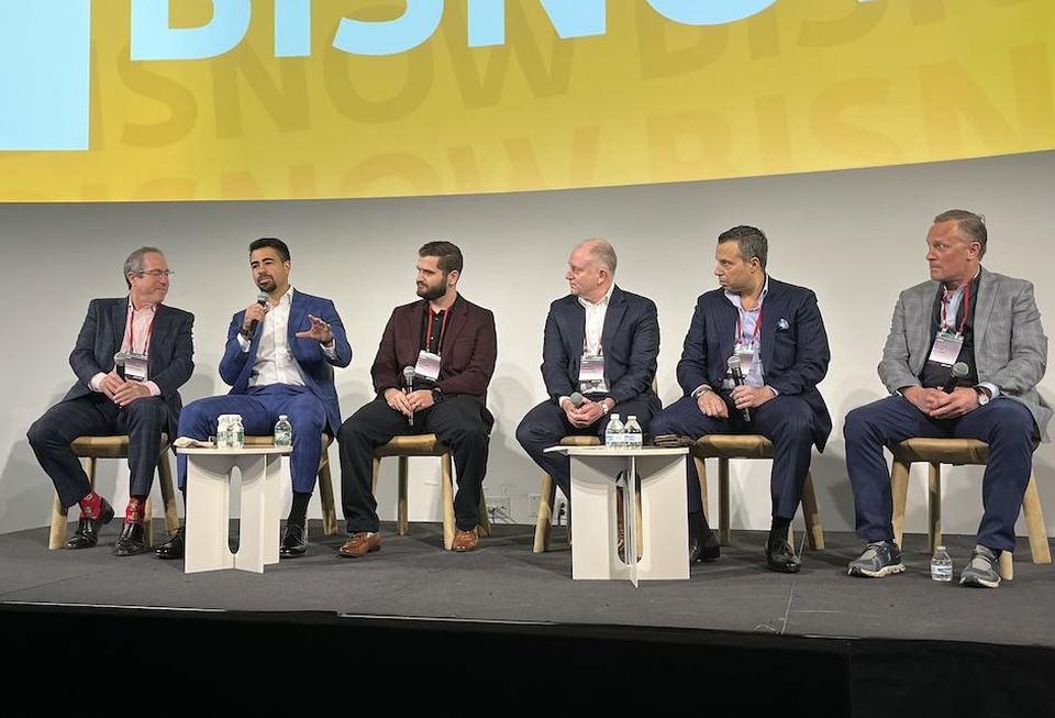 Brown Harris Stevens Development’s Stephen Kliegerman, The Peebles Corp.’s Donahue Peebles III, Aufgang’s Chris Walker, STO Building Group’s Brooks McDaniel, Goetz Fitzpatrick’s Joshua Oberman and Naftali Group’s Michael Witek.