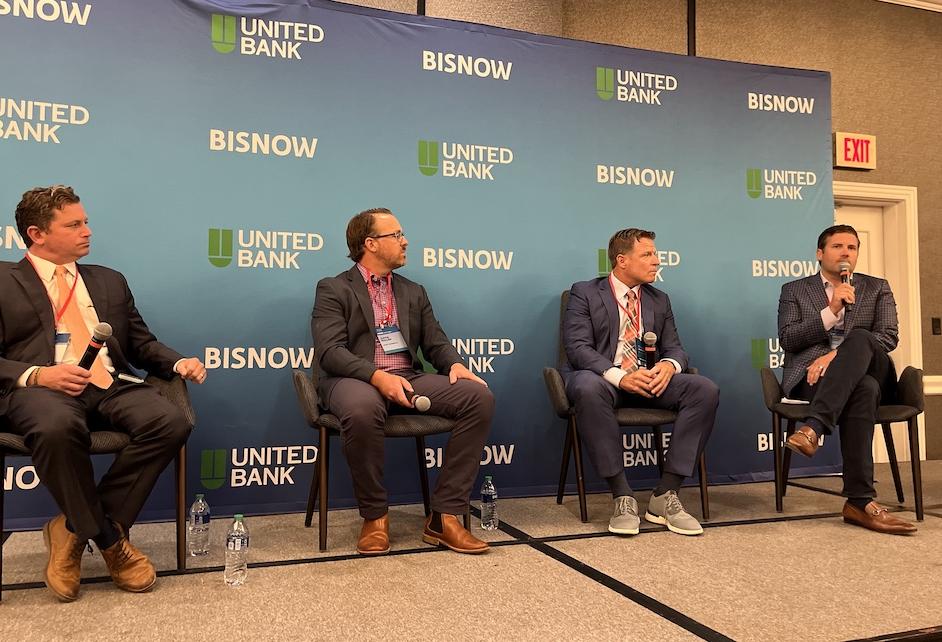 Katz Day’s David Katz, Hyatt Commercial’s Justin Mullen, St. John Properties’ Matt Lenihan and Hogan Cos.’ Timothy Hogan at Bisnow’s Exploring Annapolis & Anne Arundel County event. 