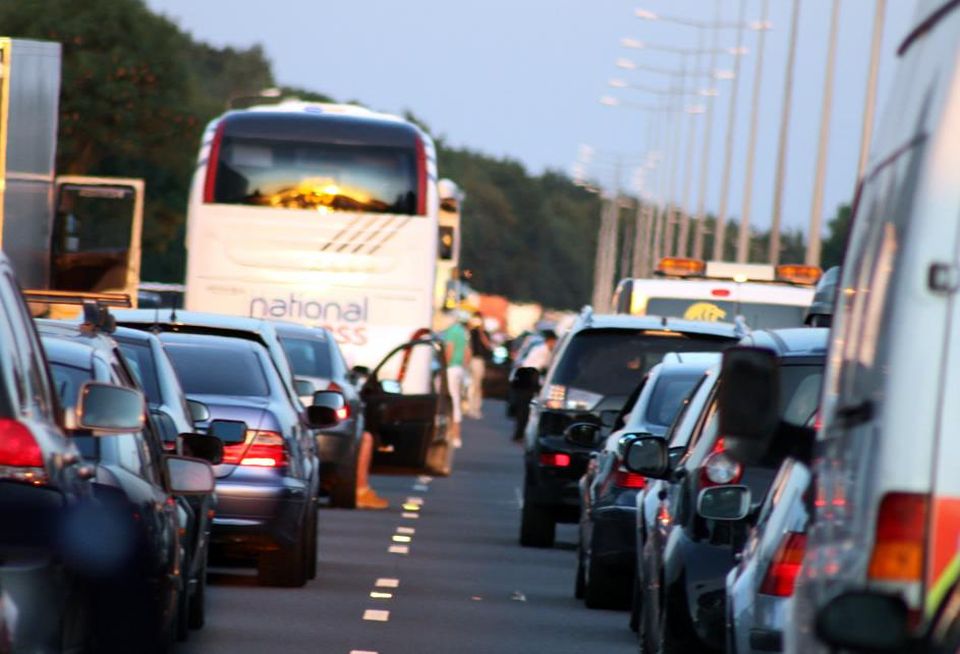 heavy traffic congestion motorway