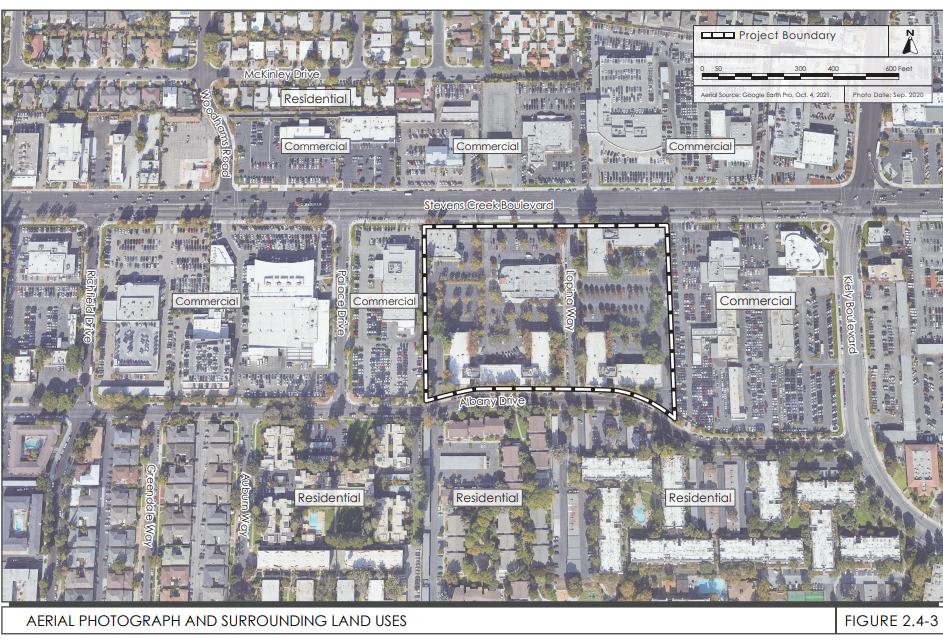 Photo of an Aerial view of the Stevens Creek site