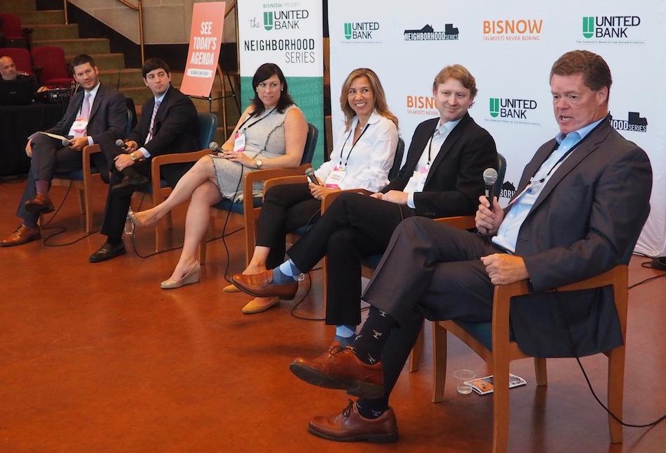 Walsh, Colucci's Bob Brant, Carr Cos.' Austin Flajser, Alexandria EDP's Stephanie Landrum, LandDesign's Gabriela Canamar, JBG Smith's Robert Vaughan and Rappaport's Bill Dickinson