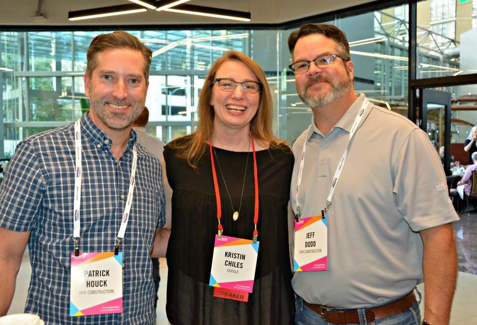 DPR's Patrick Houck, Google real estate executive Kristin Chiles, DPR's Jeff Dodd