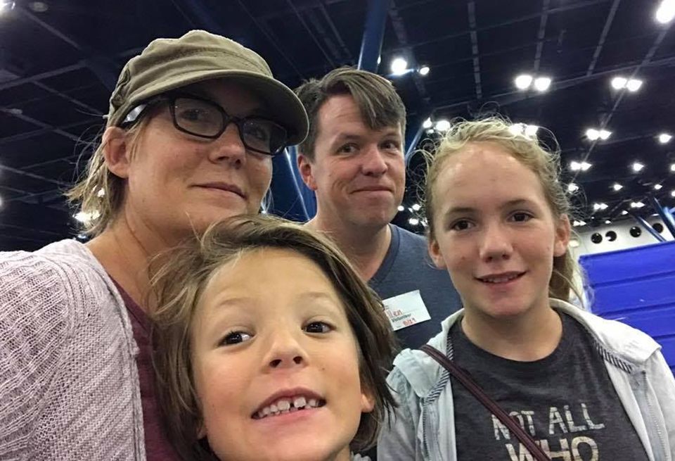 Alan Creech from Energy Arch and family volunteering