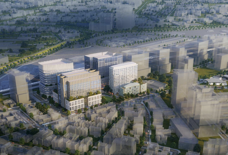 A rendering of Core Investments' 3.8M SF On The Dot development in Dorchester.