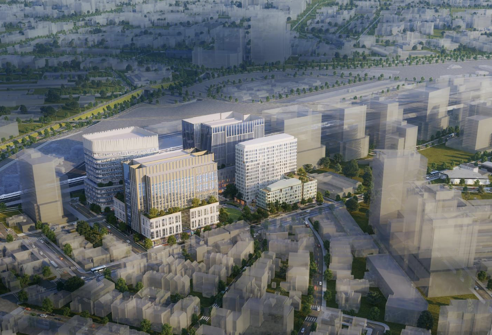 A rendering of Core Investments' 3.8M SF On The Dot development in Dorchester.