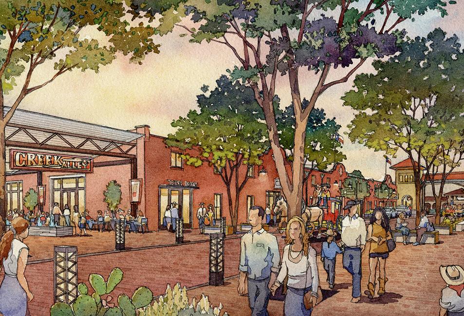  A new project by the Fort Worth Heritage Development will redevelop horse and mule barns into a historic area in Fort Worth’s Stockyards. 
The 185k SF redevelopment which will be called FWHD encompasses two barns situated between Mule Alley at 122 and 124 East Exchange Ave in Fort Worth. At build out, the $175M Fort Worth Heritage Development will have 70 acres around the Stockyards, $45M of which is allotted for the barn redevelopment. 