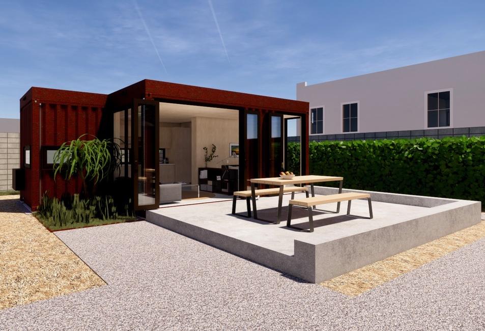 A rendering of Crate Modular's Accessory Dwelling Unit or ADU 
