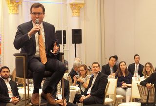 Vornado head of residential Toby Millman speaking at Bisnow's Multifamily Annual Conference East on Oct. 20, 2016.