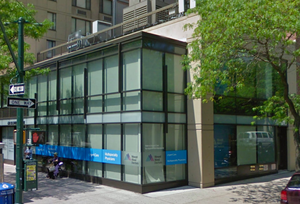 638 Columbus Ave, at 91st Street Mt. Sinai urgent care upper west side