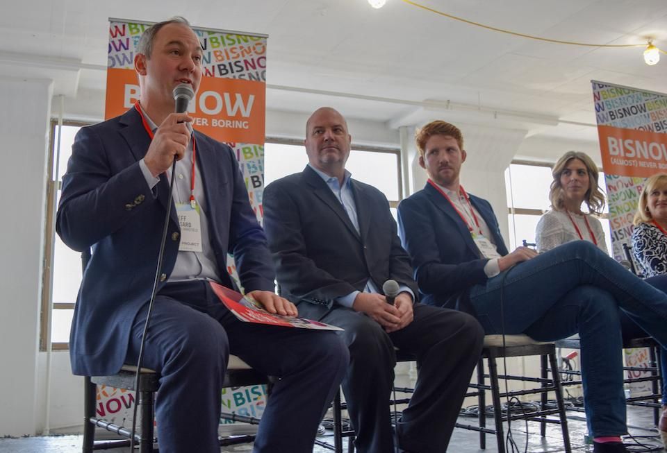 Cushman & Wakefield's Jeff Lessard, SOLiD's Dennis Rigney, The Instant Group's Gethin Davies and Store No. 8 and Jet.com's Christina Antonopolous