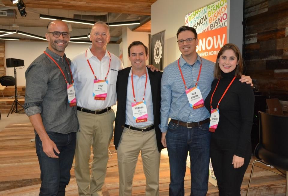 Endeavor RE Group principal Johnathan TateIndustrious national launcher Leah AlexanderDPR senior project manager Adam JohnsonVuka Creative founder and CEO Brian SchoenbaumModerator Swinerton Builders division manager Bret Hall