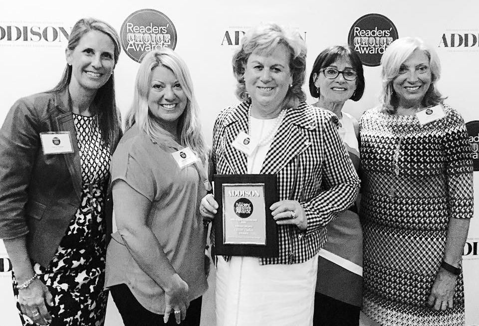 CREW Dallas won Addison Magazine’s Favorite Business Networking Group during their readers’ choice awards last week. Above is KDC’s Tracie Frazier, Entos Design’s Suzanne Brasuell, Dykema Cox Smith’s Teresa Ereon Giltner, Bisnow’s very own Karen Pierre and Hudson Peters Commercial’s Janice Peters, (who also won Best Commercial Real Estate Firm).