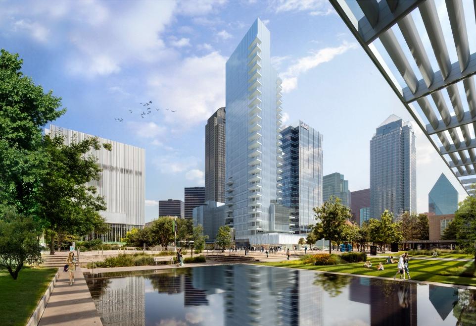 The second phase of Hall Arts ceremonially broke ground on Friday. The 25-story condo tower and 183-room hotel development will deliver in Fall 2019. 