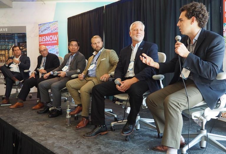 Truss's Tom Fuge, Siemens' David Weaver, WashREIT's Anthony Chang, Compound's Frank Taylor, SOLiD's Scott Gregory and Aquicore's Logan Soya