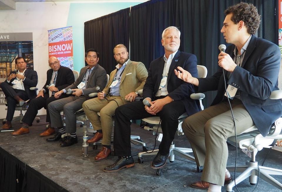 Truss's Tom Fuge, Siemens' David Weaver, WashREIT's Anthony Chang, Compound's Frank Taylor, SOLiD's Scott Gregory and Aquicore's Logan Soya