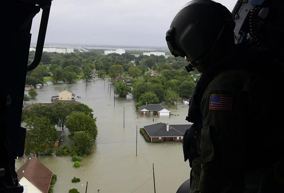 The Coast Guard responds to search and rescue requests in response to Hurricane Harvey in the Beaumont area on Aug. 30, 2017.
