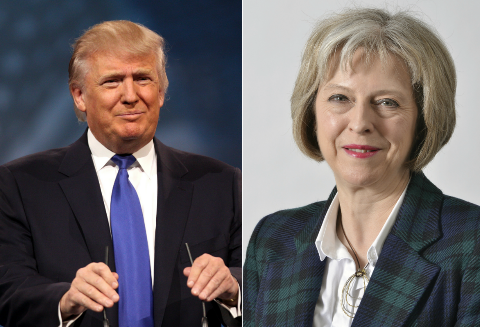 Donald Trump, Theresa May