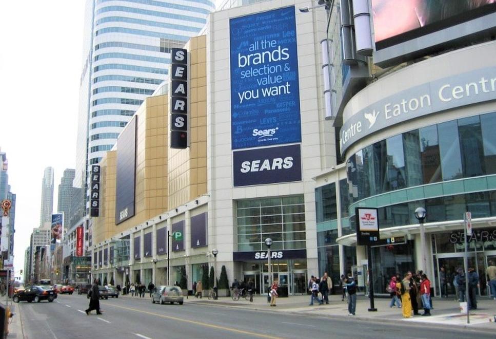 Sears Canada bankruptcy Eaton Centre Toronto
