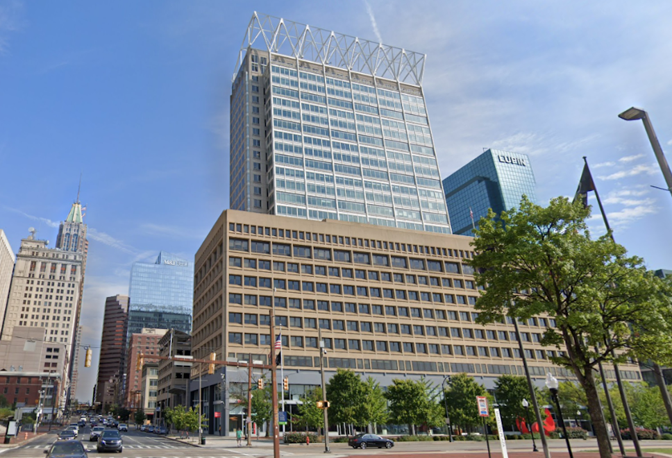 The 100 E. Pratt St. office tower in downtown Baltimore (right) is slated to lose anchor tenant T. Rowe Price this year. 