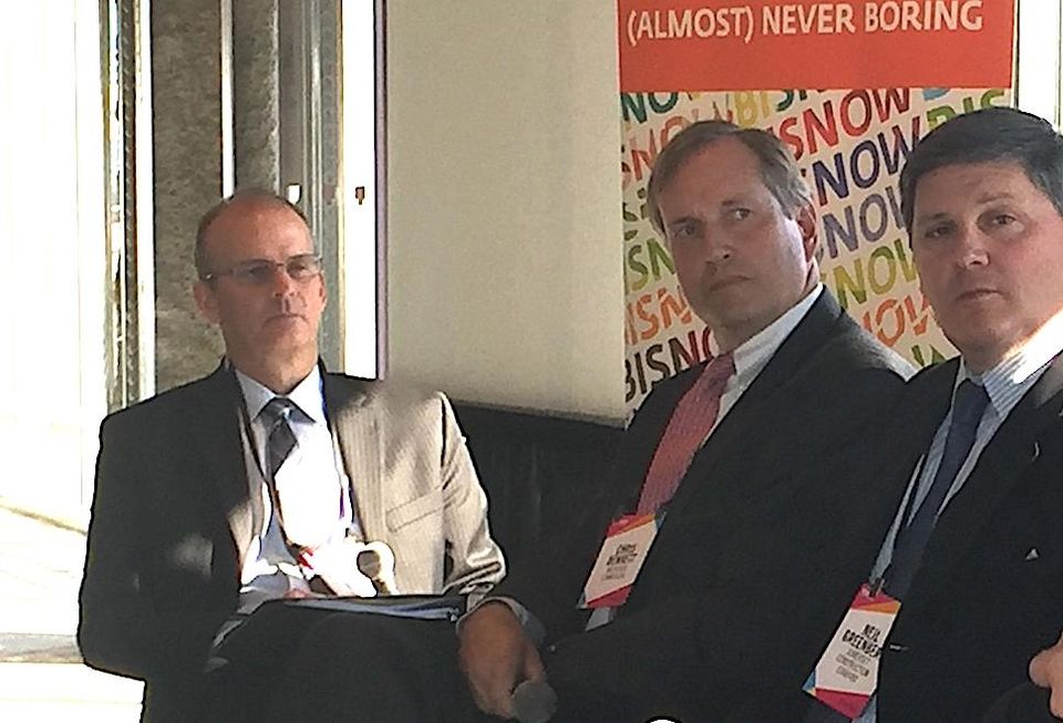 Todd Brown, Chris Bennett and Neil Greenberg at Bisnow's Howard County Boom