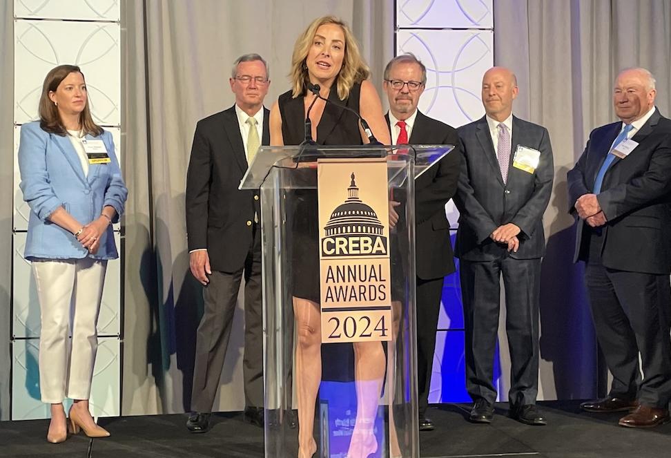 Katie Yanushonis received CREBA's 2023 Brendan McCarthy Memorial Award.