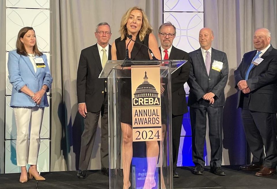 Katie Yanushonis received CREBA's 2023 Brendan McCarthy Memorial Award.