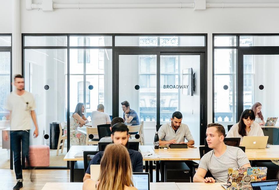 A rendering of HQ by WeWork, the new flexible workspace business line for the coworking giant.