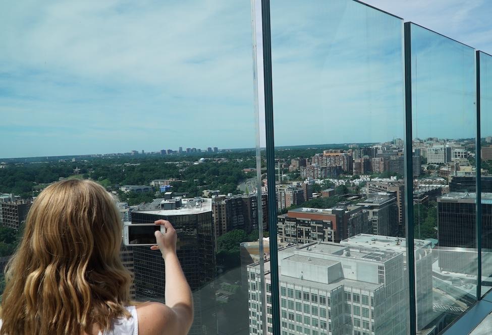 The observation deck at Rosslyn's Central Place tower, which CoStar acquired for its new headquarters in February. 