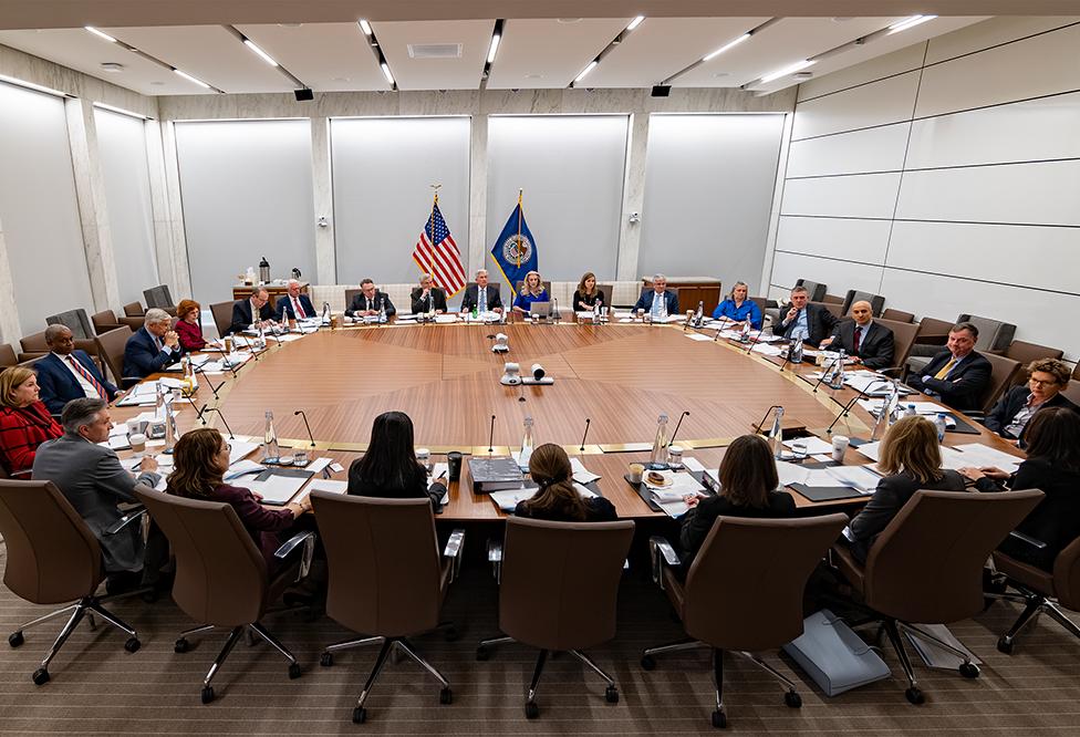 A meeting of the Federal Open Market Committee at the Federal Reserve