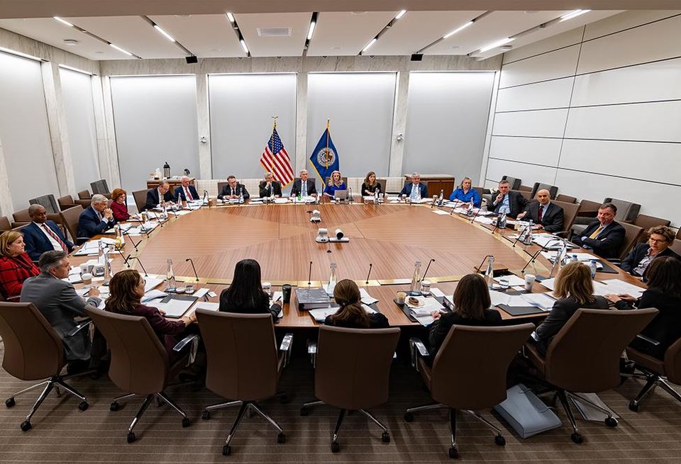 A meeting of the Federal Open Market Committee at the Federal Reserve