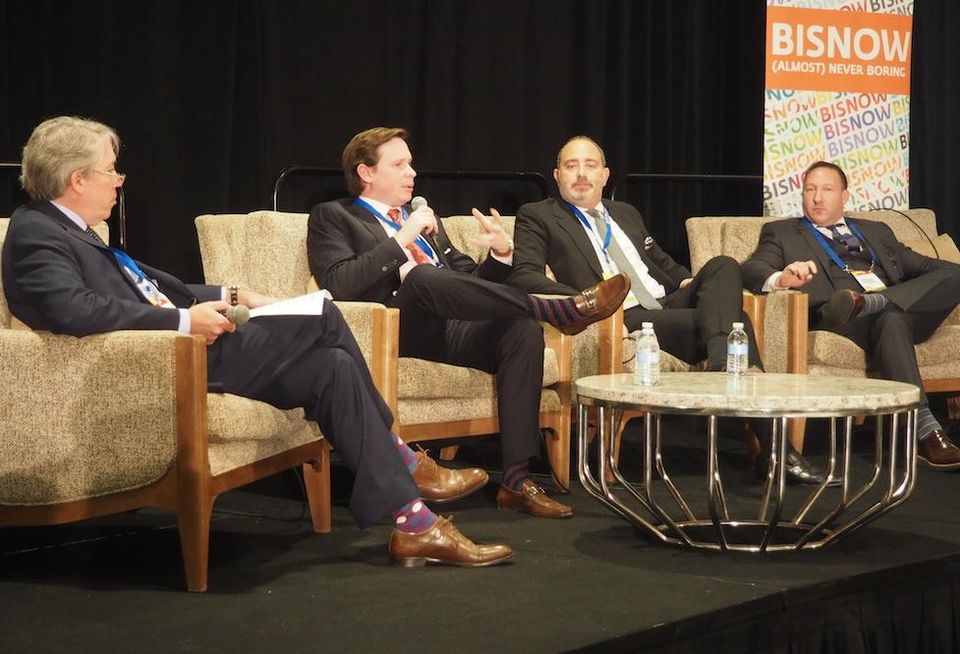 Brightline Strategies' James Moore, JBG Smith's Evan Regan-Levine, Brightline Strategies' Mike Broder and REA's Michael Goodgold