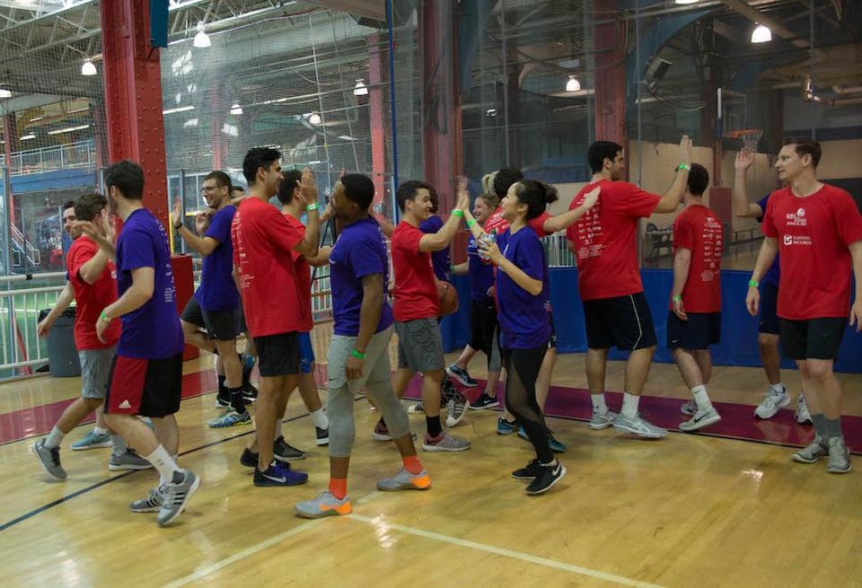 Sportsmanship display at the JDRF Real Estate Games at Chelsea Piers in Manhattan