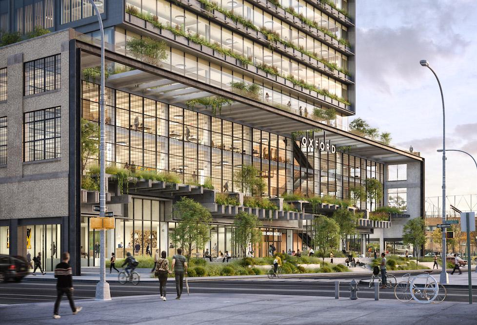Rendering of the redevelopment of St. John's Terminal in Manhattan's Hudson Square neighborhood