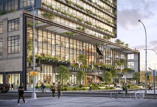 Rendering of the redevelopment of St. John's Terminal in Manhattan's Hudson Square neighborhood