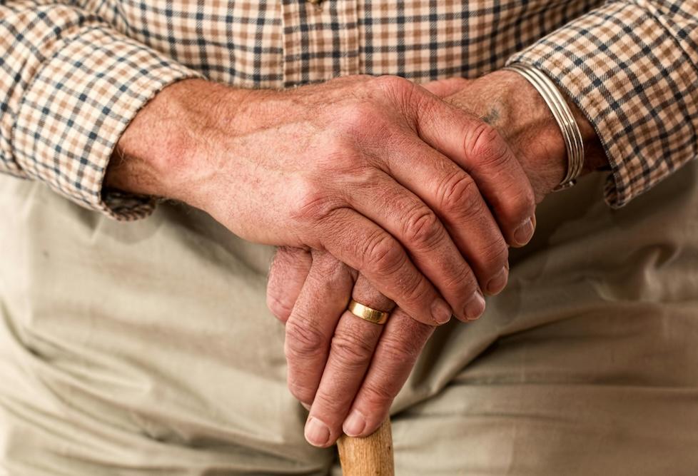 elderly man senior housing