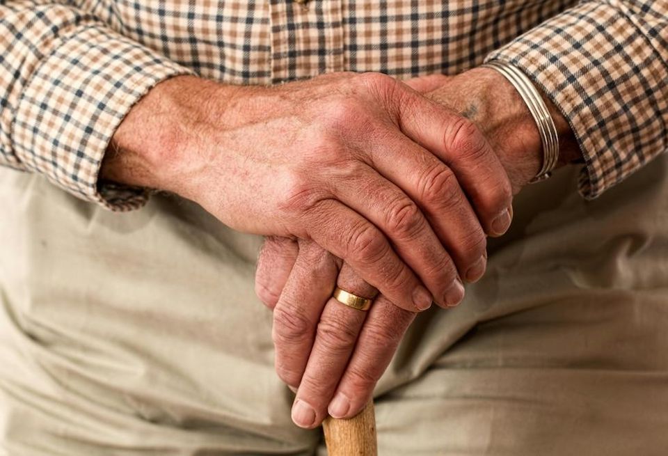 elderly man senior housing