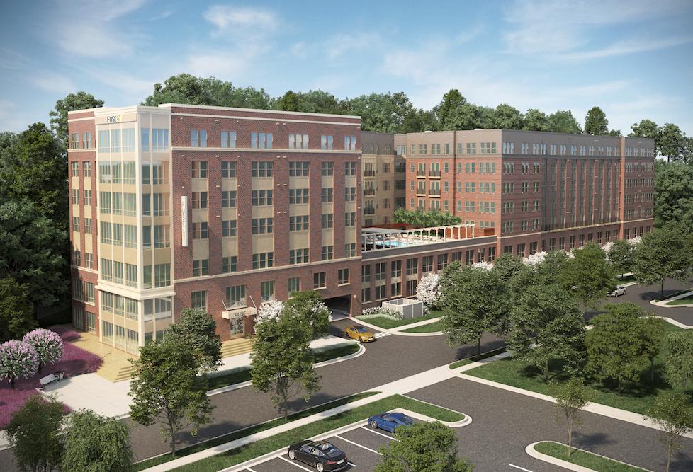 A rendering of Wood Partners Fuse 47 building in College Park Wood Partners Fuse 47 College Park