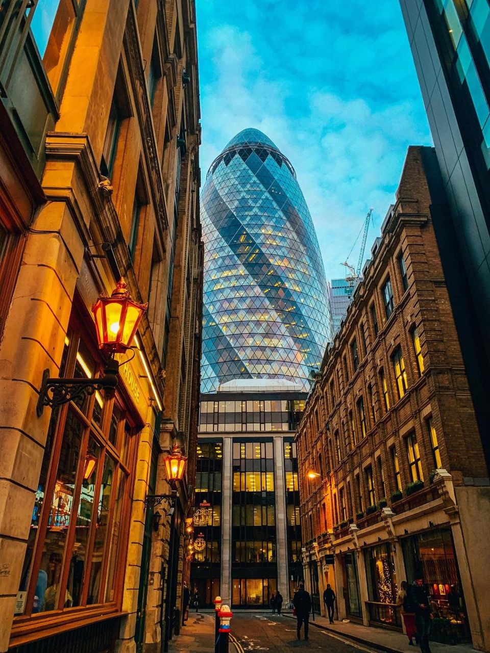 The Gherkin, at 30 St Mary's Axe, was the tallest tower to be built in London for 20 years when it completed in 2003.