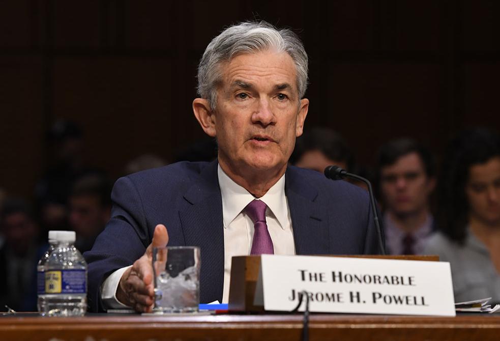 Jerome Powell speaks to a Senate committee in 2020.