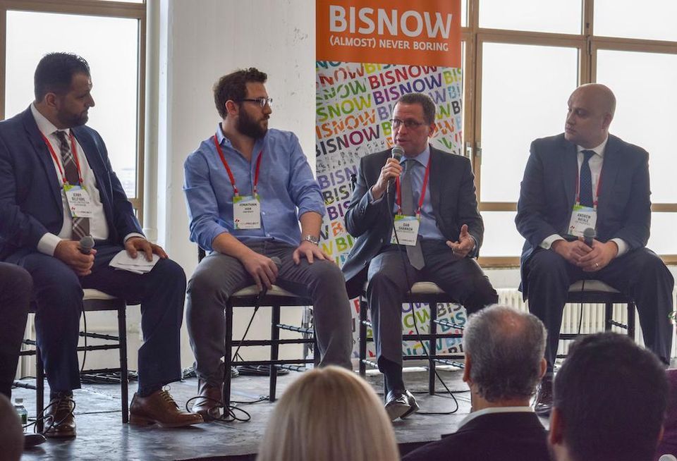 Talisen Construction Corp.'s Jerry Belfiore, Sage Realty Corp.'s Jonathan Iger, MdeAS Architects' Dan Shannon and SJP Properties' Andrew Natale