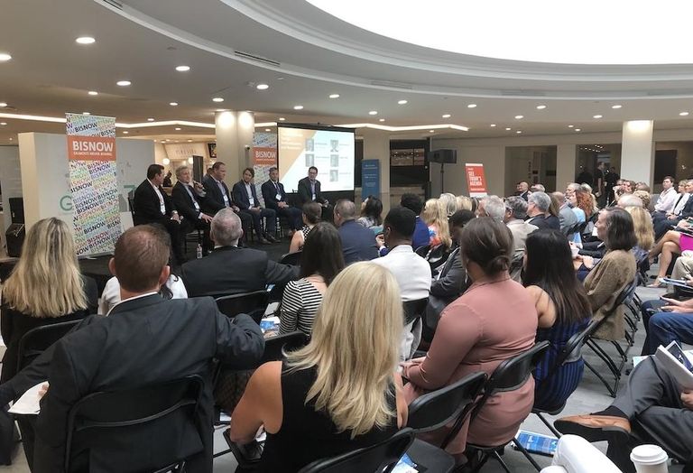 Hicks Ventures principal Patrick Hicks, Piedmont Office Realty Trust Executive Vice President Joseph Pangburn, Powers Brown Architecture Design Manager James Wise, Parkway Senior Leasing Manager J.P. Hutcheson, CBRE Executive Vice President Rich Pancioli and Moody Law Group Manager John Moody Jr. 