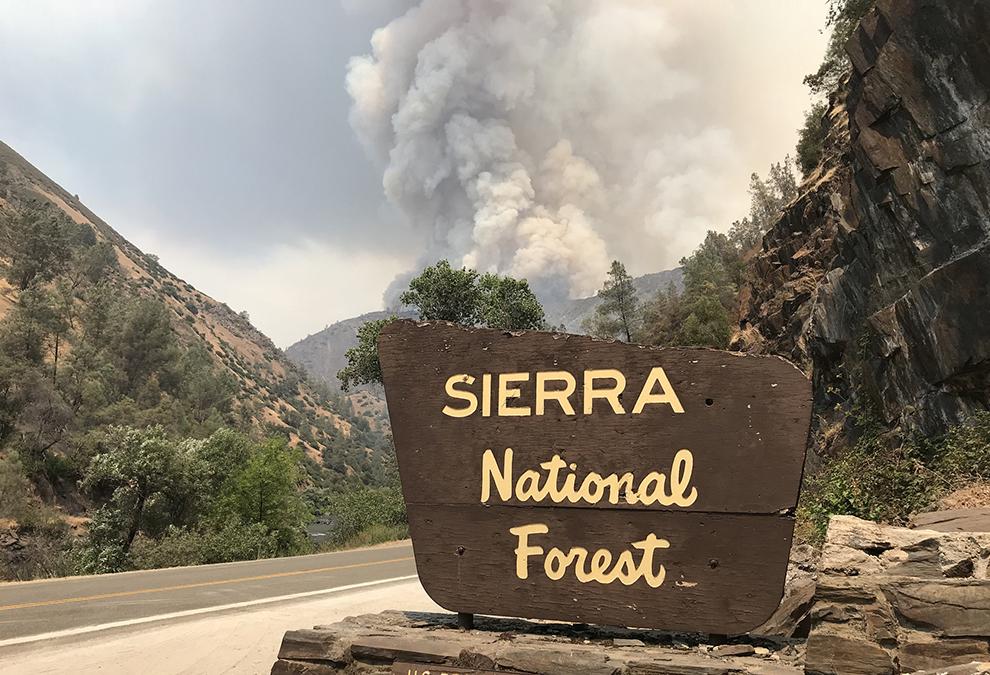 Smoke from the Ferguson Fire, which burned nearly 97,000 acres in the Yosemite Valley region