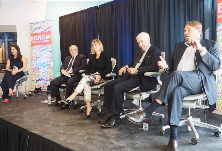 Fried Frank's Valerie Kelly, AREP's Paul Schulman, Rockefeller Group's Hilary Allard Goldfarb, PGP's Jeffrey Sussman and Jamestown's Michael Phillips