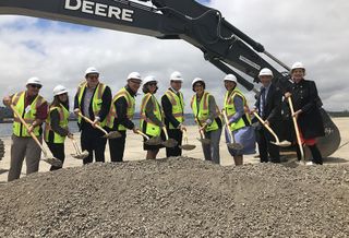 Alameda Point Collaborative Executive Director Doug Biggs, Eden Housing President Linda Mandolini, Alameda council members Jim Oddie and Frank Matarrese and Mayor Trish Herrera Spencer,  srmERNST Development founder and principal Joe Ernst, Alameda council member Marilyn Ezzy Ashgraft and Vice Mayor Malia Vella, Trammell Crow Residential Senior Managing Director Bruce Dorfman and Alameda Director of Base Reuse and Transportation Jennifer Ott